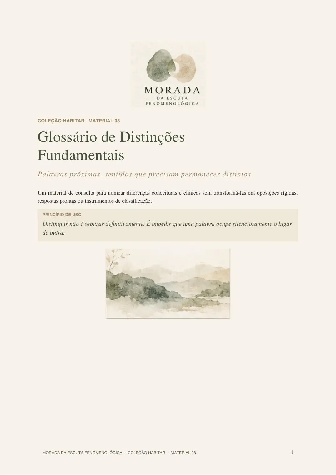 Capa digital de Glossário de Distinções Fundamentais